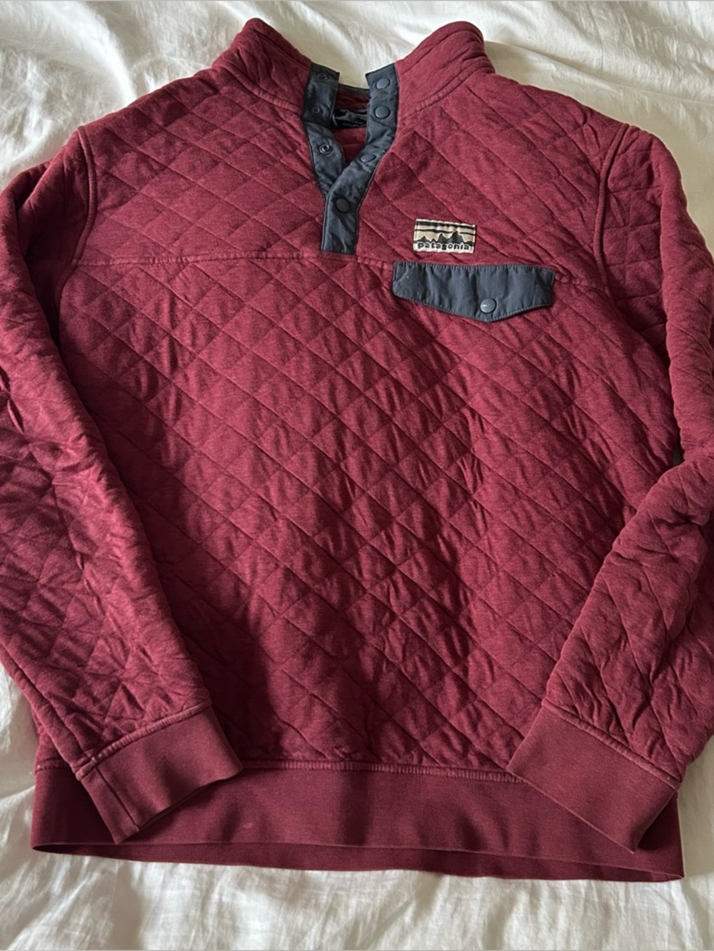 Patagonia Organic Cotton Quilted Pullover - M - Soft - Picture 2 of 7